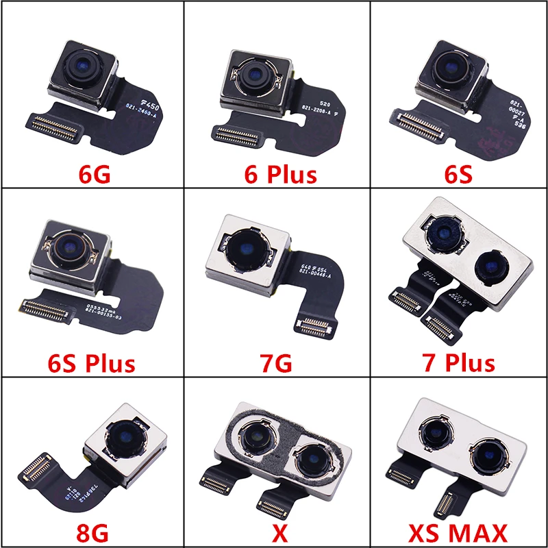 1 шт. протестирован для iPhone 5S 6 Plus 6S 6S Plus 7 7 Plus 8 8Plus X XS MAX Модуль задней камеры гибкий кабель, сменные детали