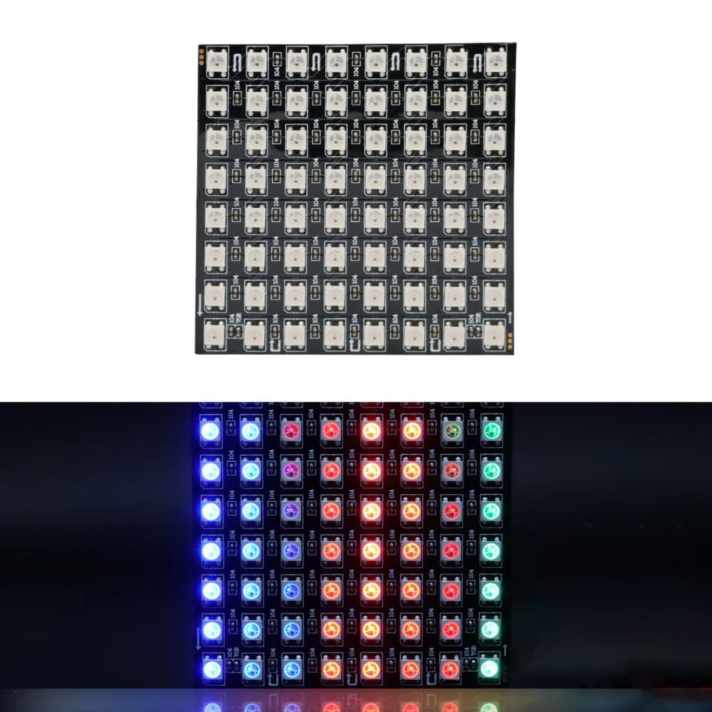Гибкая панель с матрицей SK6812 WS2812B 5050 RGB WS2811 IC 8*8 8*32 16*16 цифровой экран Светодиодная