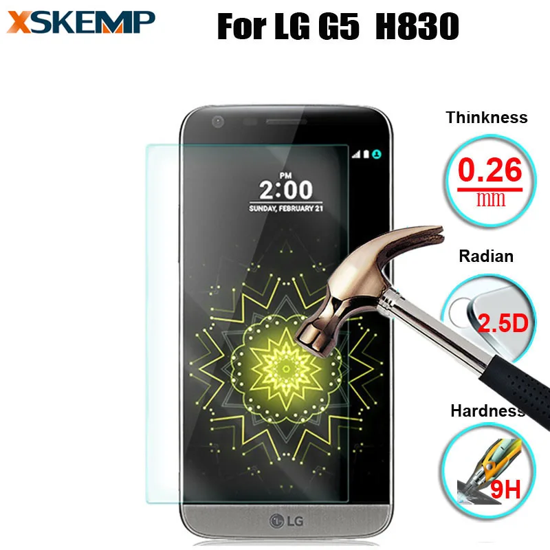 XSKEMP Tempered Glass Screen Protector Original For LG G5 H820 H830 LS992 US992 VS987 RS988 H840 H850 H860 Protective Guard Film | Мобильные