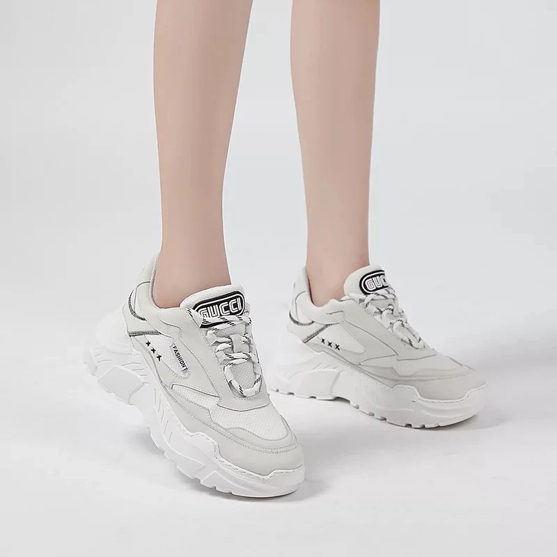 IGU/женские кроссовки; дышащая Летняя обувь из натуральной кожи; tenis feminino Caminhada; удобные Брендовые женские кроссовки для дам