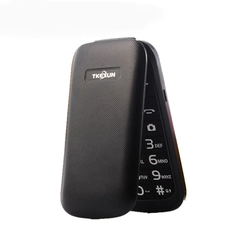 Дешевые флип мобильный телефон TKEXUN E1190A 2 6 дюймов Quad Band GSM 1000 мАч Bluetooth FM радио Две