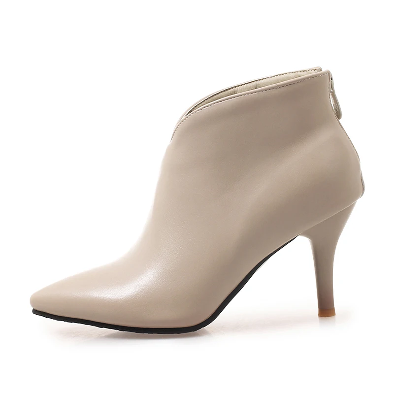 Новинка 2018 пикантные женские ботильоны JK на высоком каблуке теплая женская обувь