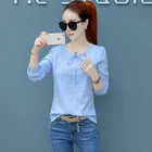 Женская Весенняя рубашка с вышивкой, женские блузки, женские топы, однотонные повседневные офисные блузки с цветочным принтом, белый синий розовый галстук DD2371