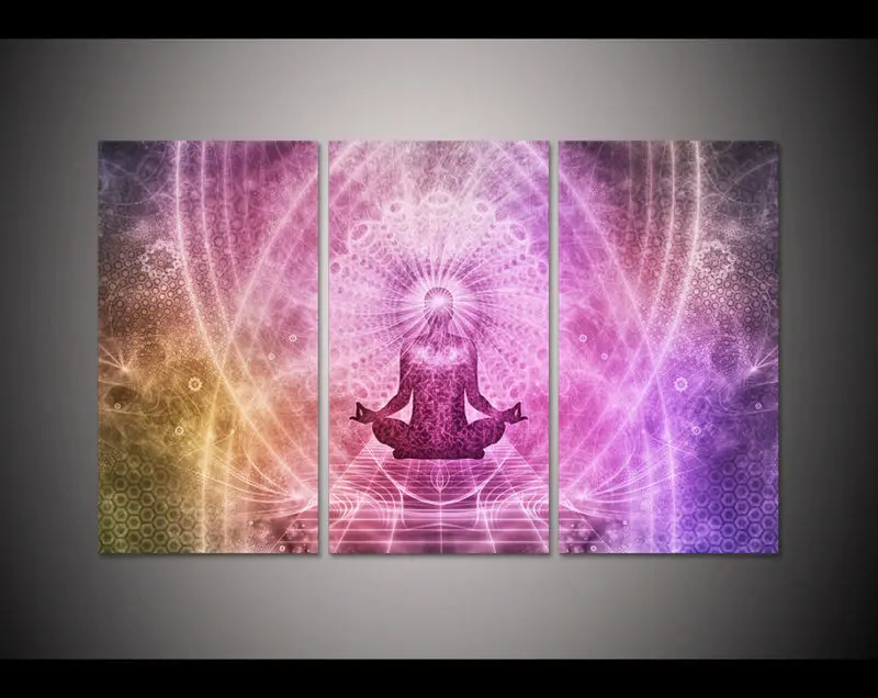 Рамку 3 шт. художественный принт чакры холст картины печати картина маслом на