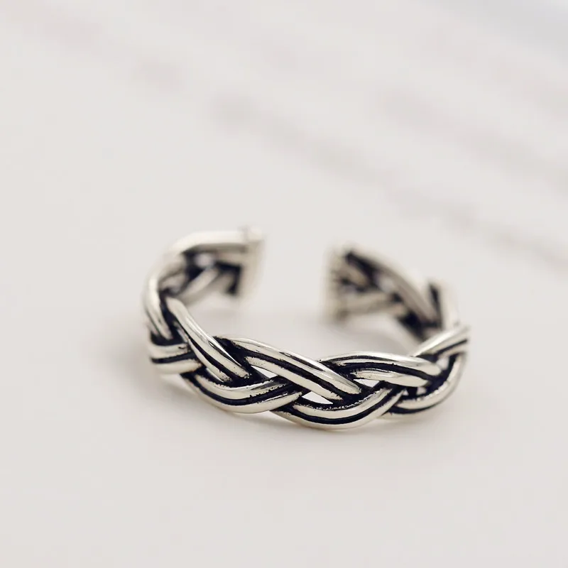 Кольцо женское из серебра 925 пробы в стиле ретро|925 sterling silver ring|open ringsterling rings |