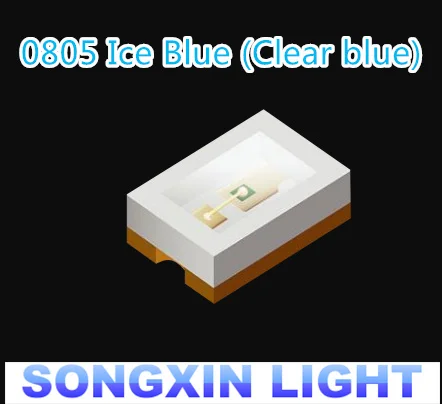 1000 шт./лот SMD LED 0805 Светло Голубые светодиодные лампы 2 0 нм 1 синий прозрачный цвет