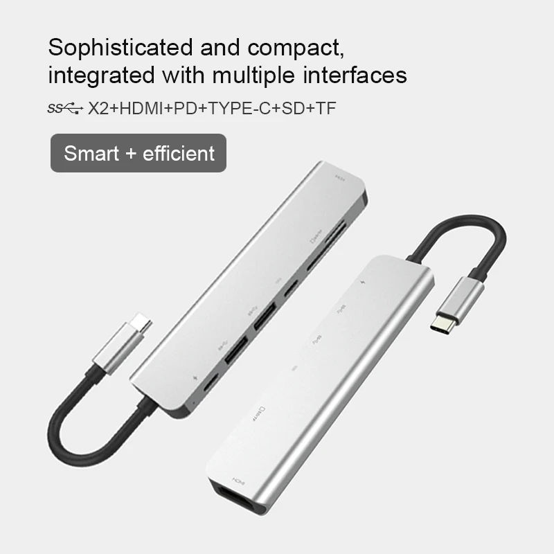 Usb хаб Basix 3 1 type C с адаптером для HDMI 4K Thunderbolt usb хабом 0 TF sd ридер слот PD MacBook Pro/Air