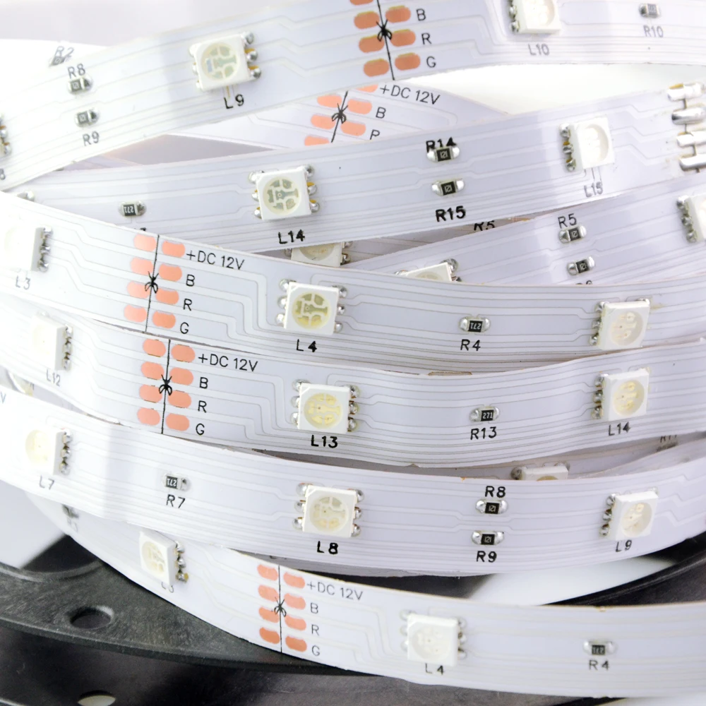 Светодиодная лента 5050 RGB 5 м 30 светодисветодиодный s/M 12 В постоянного тока