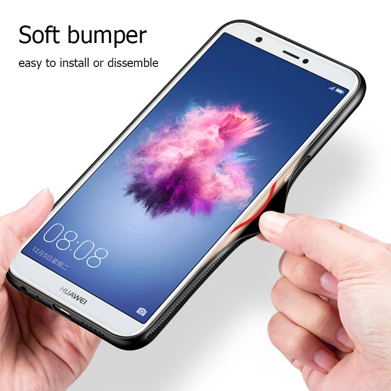Для Huawei Y5 Lite 2018 чехол Роскошный Глянцевый закаленное стекло мягкая силиконовая