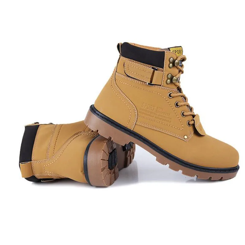 2019 Winter New Martin Boots Trend Size 46 Warm Tide Men Shoes Height-Increasing Artificial PU Flat Heel Sneakers | Обувь