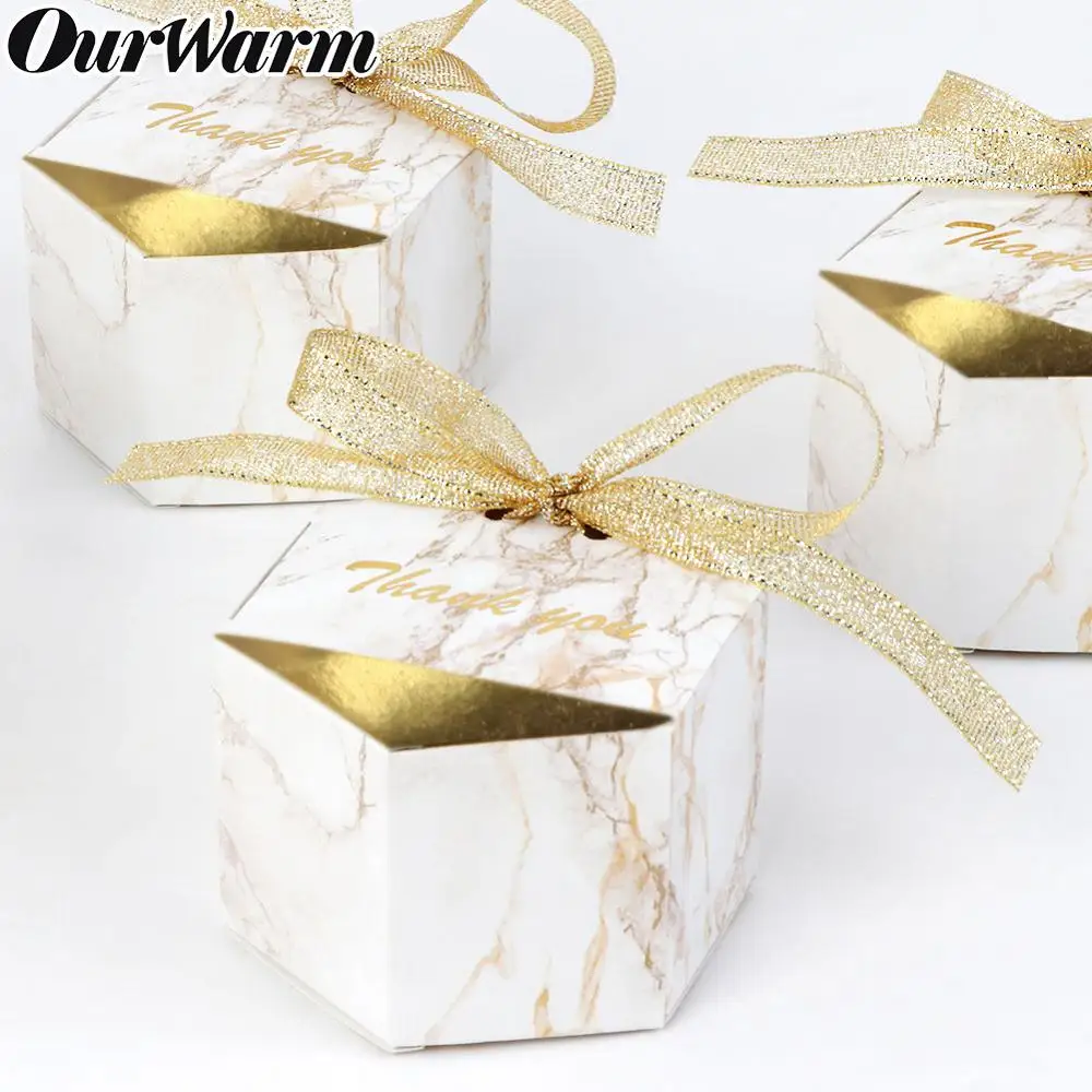 OurWarm 10 шт. мраморные коробки для конфет Подарочная коробка с геометрическим
