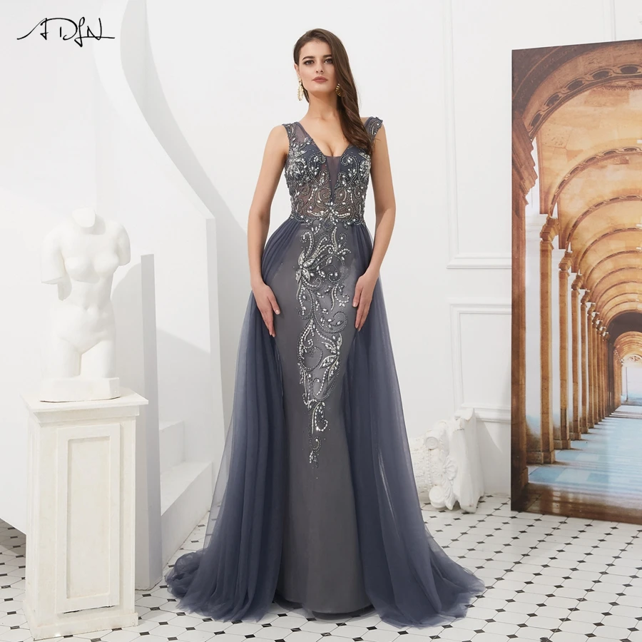 ADLN сексуальное вечернее платье Русалочки с открытой спиной Платье De Soiree