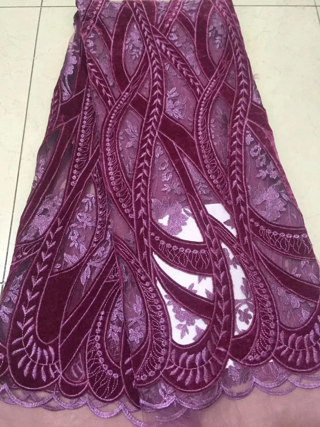 

French Net Lace Fabric 2018 Latest African Lace Fabric With Embroidery Mesh Tulle Lace Fabric High quality Nigerian Lace KCD2501
