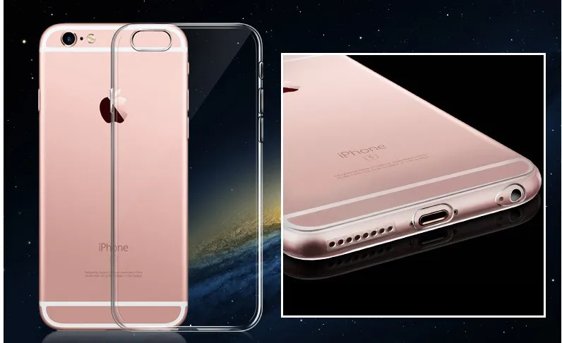Роскошный мягкий прозрачный ТПУ чехол для телефона iPhone 7 силиконовый 360 Защитный 6