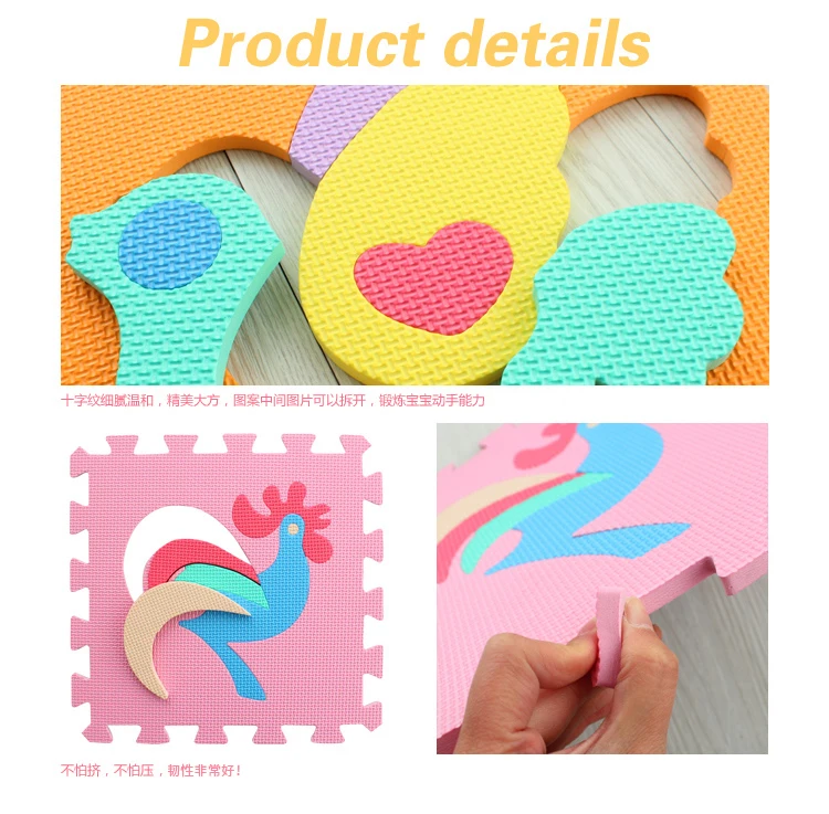 

Thicken EVA Foam Baby Play Puzzle Mat 9pcs/lot Interlocking Exercise Tiles Floor Carpet Rug for Kids Crawling Bedroom Decor Mat