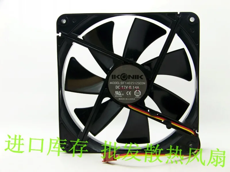 

New Original 14025 DF1402512SEDN 12V 0.14A 14025 3 line chassis cooling fan FONSONING