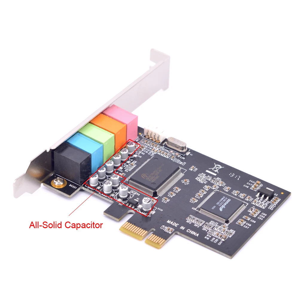 PCI-E 6 канальный соединитель технология истинная цифровая звуковая карта 5 1 CMI8738