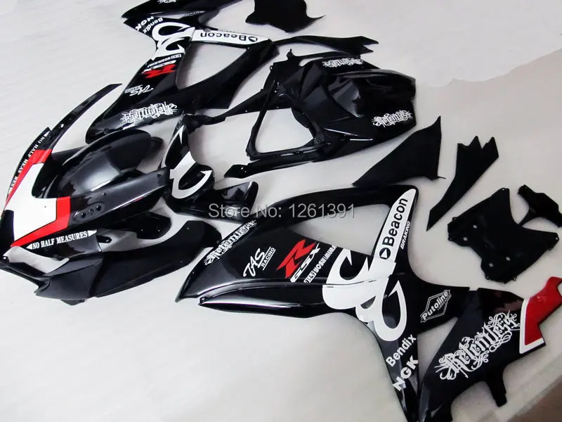 

Injection for K8 08 09 10 SUZUKI GSX R750 GSX-R750 GSXR 750 Kit Black White GSXR750 K8 2008 2009 2010 Fairing