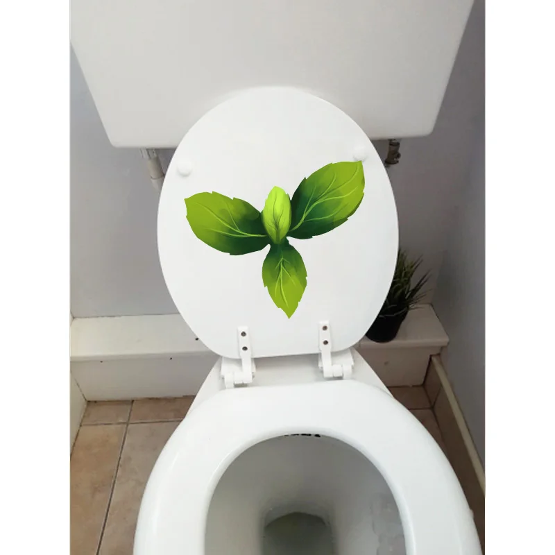YOJA 20.6X17.6CM нежные листья растений свежий туалет Декор мультфильм Домашняя комната