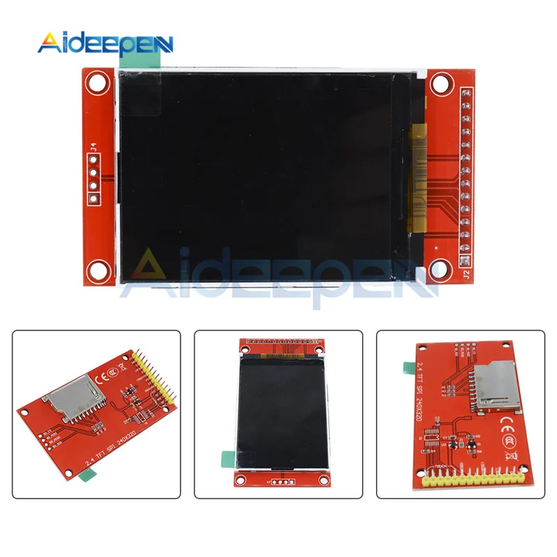 

2.4 inch 240x320 SPI TFT LCD Serial Port Module 3.3V 5V PCB Adapter Micro SD Card ILI9341 2.4" LCD Display White LED For Arduino