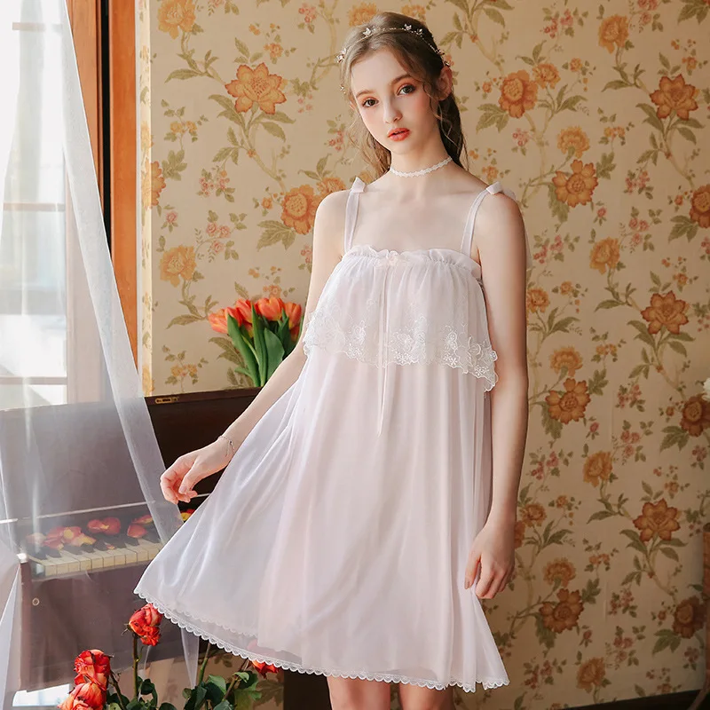 2019 Ночная рубашка в викторианском стиле для медового месяца элегантная