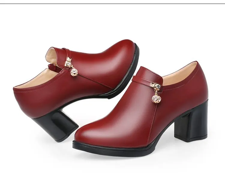 Красивые модные черные женские Ботильоны на каблуке ботинки Дизайнерская обувь - Фото №1