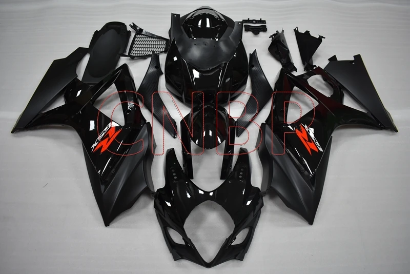 Abs обтекатель gsx-r1000 2007-2008 K7 Черный Кузов GSXR 1000 08 обтекатель наборы GSXR1000 2008 без краски