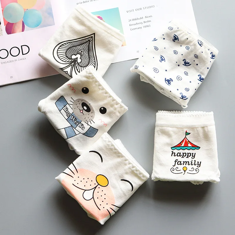 SP& CITY 5 шт. нижнее белье из хлопка с героями мультфильмов для женщин бесшовные трусики для менструации мягкие дышащие трусы милое нижнее белье