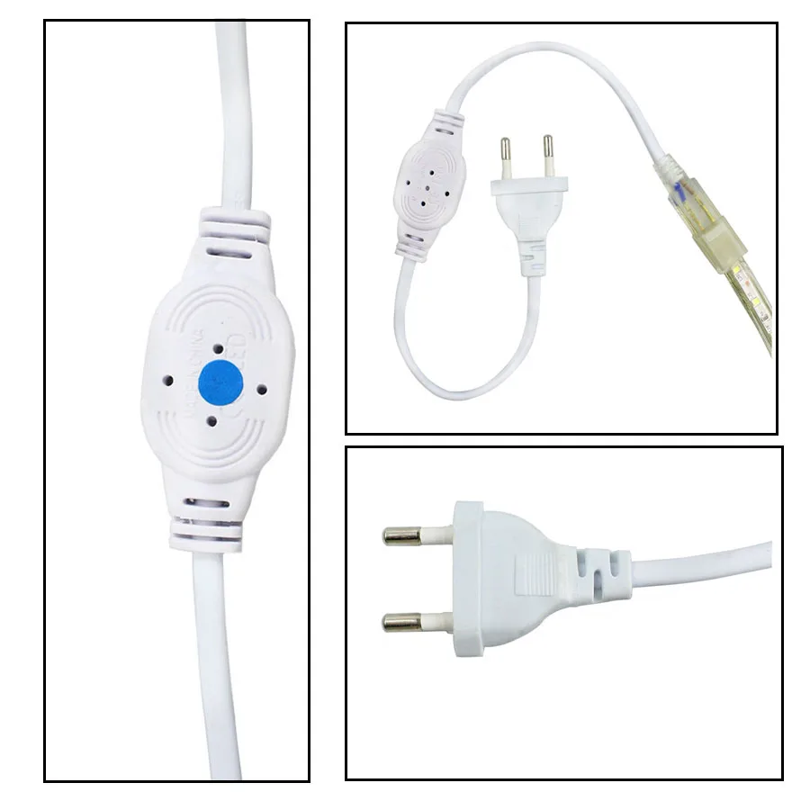 Светодиодная ленсветильник 220 В адаптер питания европейского стандарта для