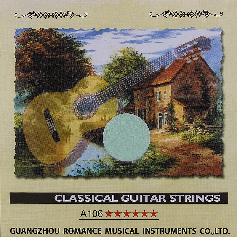 

Classical Guitar Strings Set 6-string Classic Guitar Clear Nylon Strings Silver Plated Copper Alloy Wound - Alice A106