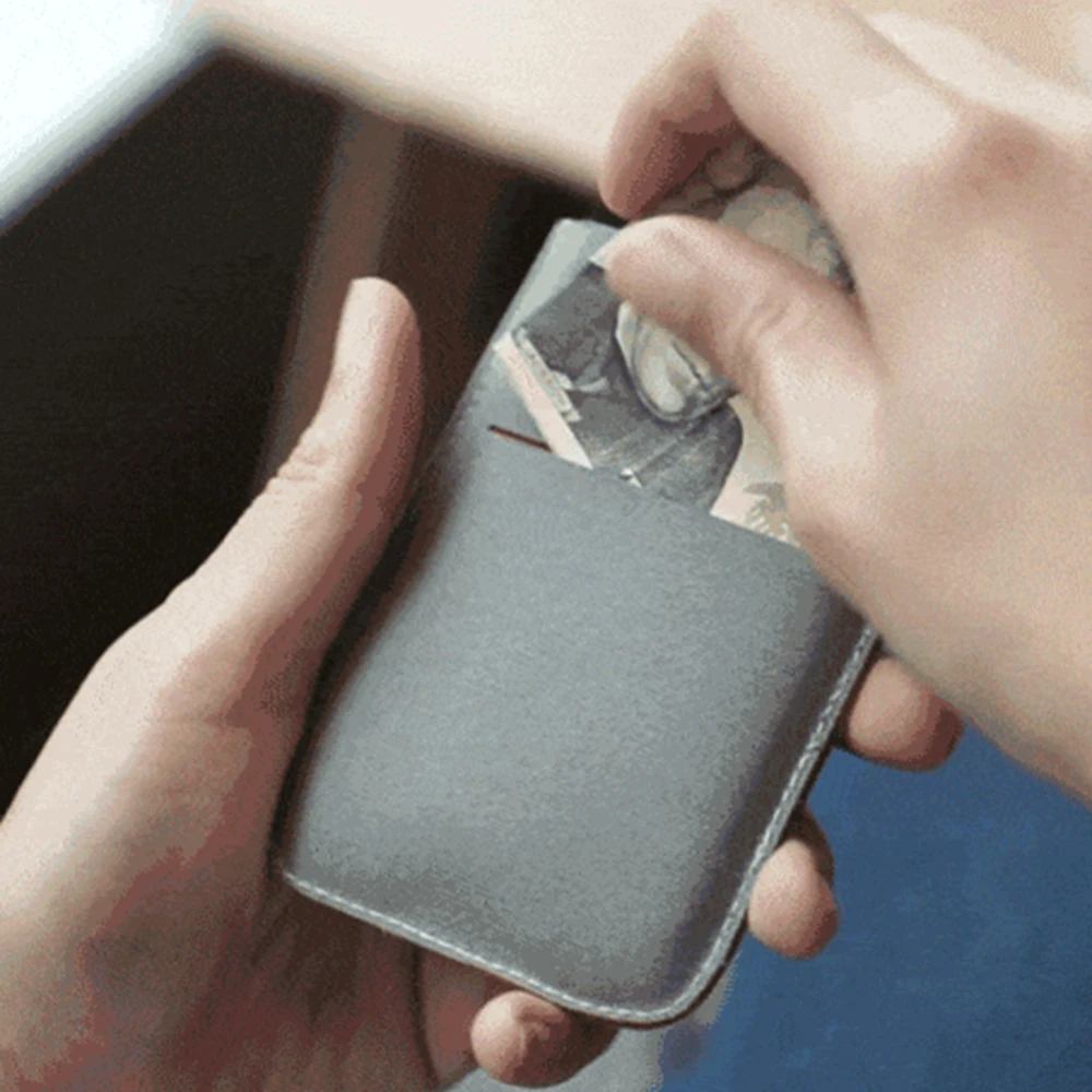Каскадный Потяните карты пакет красочный градиент мини ультра-тонкий мужской кошелек простой Смарт мульти-карты портативный пакет визитных карточек