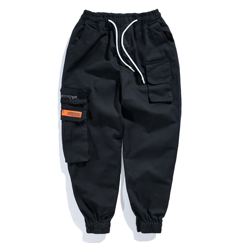 Человек Jogger камуфляж боковые карманы Свободные Мульти Карманы Для мужчин пот