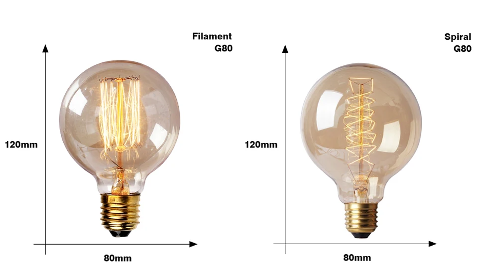 Винтаж Edison светильник лампочка E27 220v 40w Ретро Эдисон лампы ST64 T45 T100 T185 G80 G95 A19 нити накаливания светильник