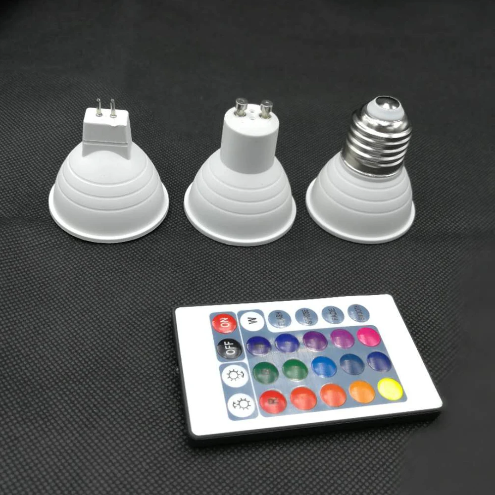 Светодиодные лампы E27 GU10 RGB 5 Вт светодиодная лампа RGBW с регулируемой яркостью