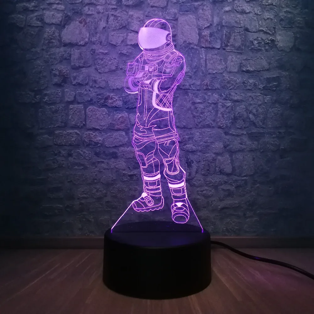Новинка игра PUBG TPS Прохладный битва Royale Темный Voyager 3D Ночной светильник RGB светильник ing многоцветный настольная лампа подарок на праздник игрушки для мальчиков