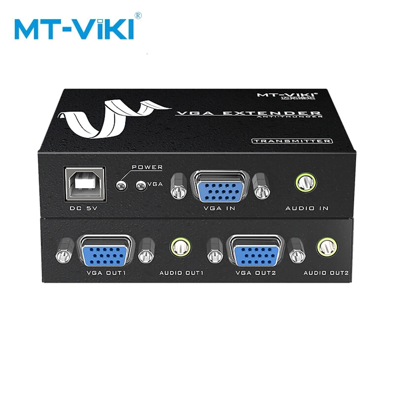 MT Viki VGA 100 м удлинитель Видео аудио повторитель по UTP на 1 RJ45 CAT5e/6LAN кабель