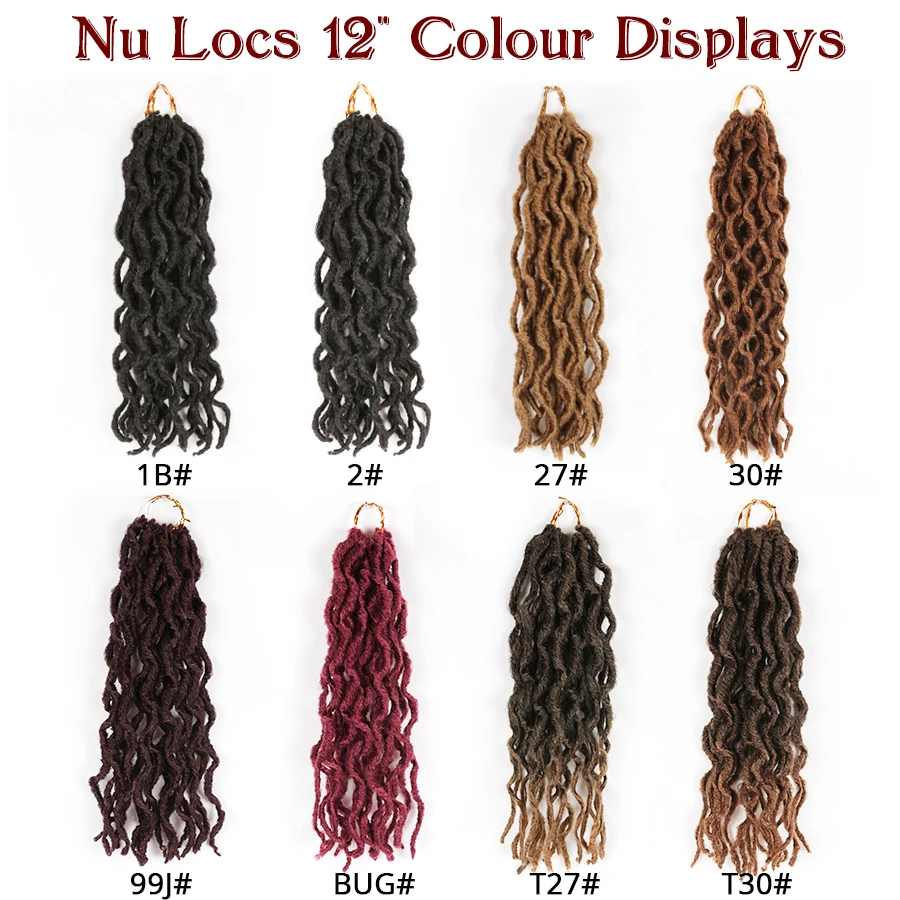 Alileader Nu Locs12/18 дюймов вьющиеся искусственные локоны в стиле Crochet волосы из