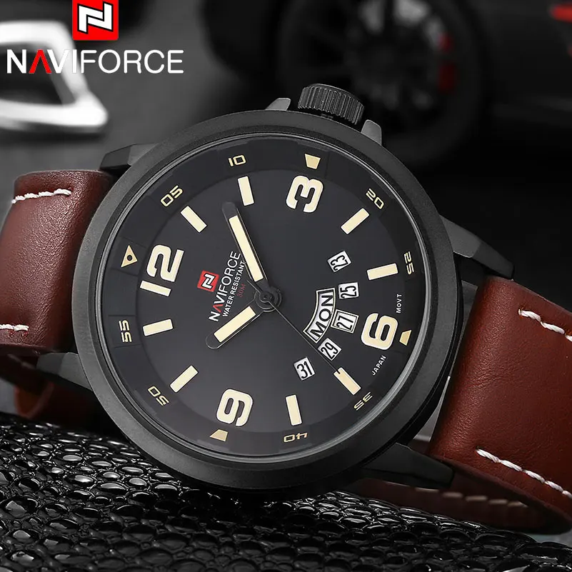 Naviforce модные Для мужчин Спортивные часы Мужчин Кварцевые час Дата человек