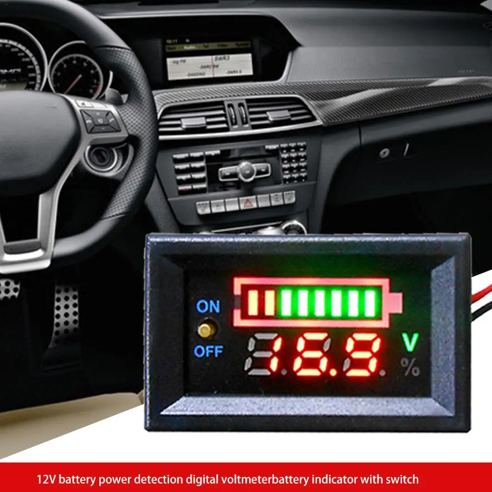 12V Автомобильная электроника автомобильный аккумулятор цифровой вольтметр