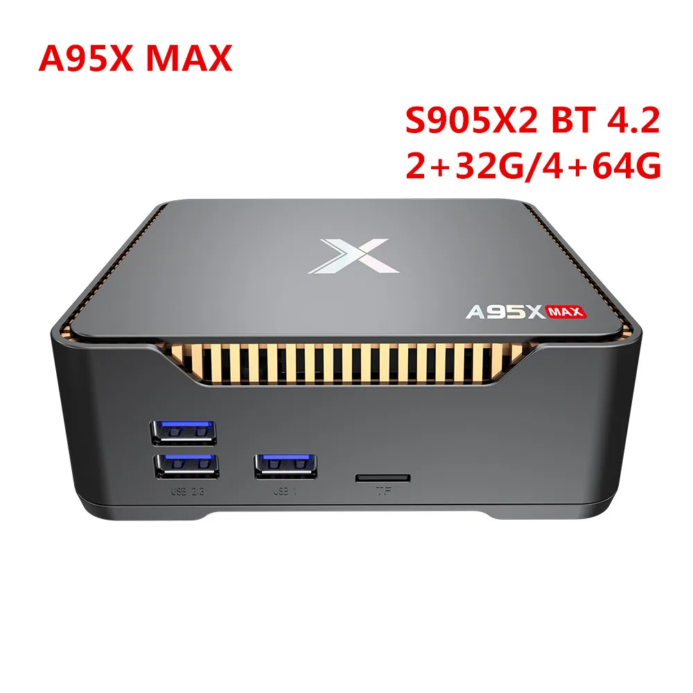 Новый 2019 A95X MAX X2 Android 8 1 4G 64G Amlogic S905X2 2 &amp 5G Wifi BT 4 1000M Smart tv Box set top box PK TX9 X92 | Электроника