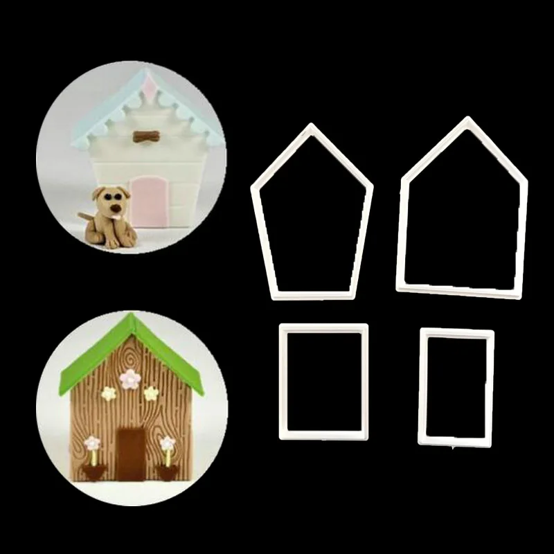 4 шт. окно дома в форме пластикового торта кухонные формы для выпечки Форма