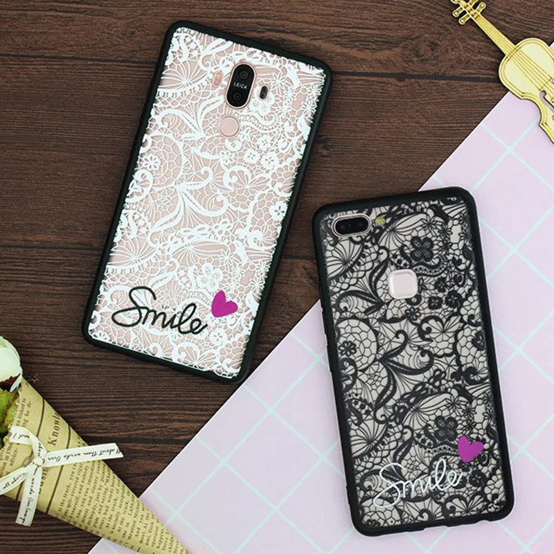 Kerzzil Lace Flower Hard PC+TPU Case For Samsung Galaxy S9 S8 Plus S7 edge Note 8 9 J7 J6 J5 J4 J3 J2 2017 A3 A5 A8 A6 2018 |