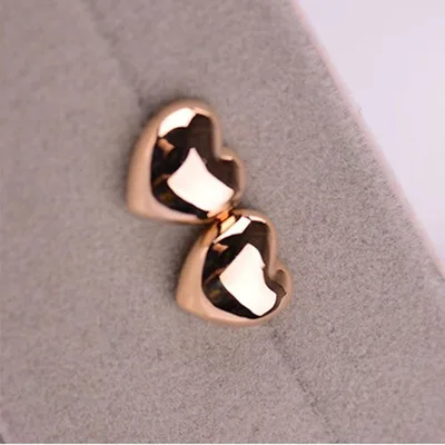 

Wedding party gift new listing fashion sweet peach heart-shaped female alloy temperament earrings