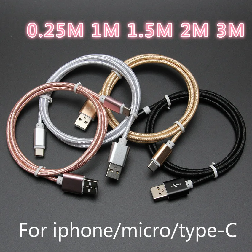 500 шт./лот 25 см 1 м 2 3 5 длинный USB для iPhone XS Max XR X 8 быстрое зарядное устройство C