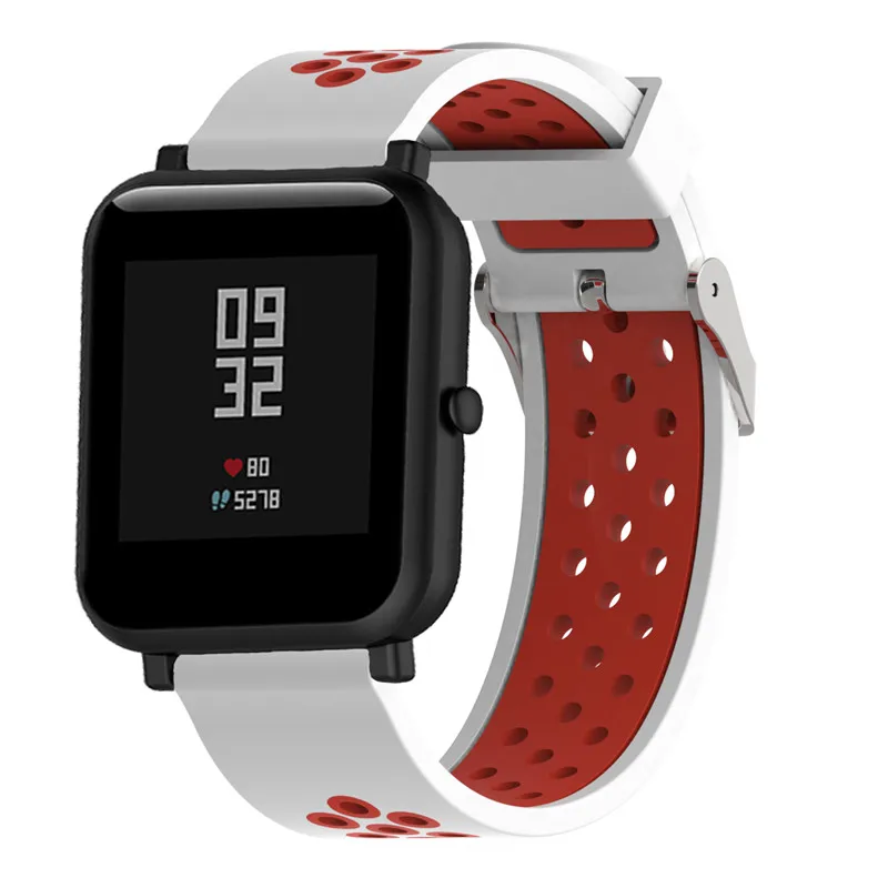 Силиконовый ремешок для Huami Amazfit Bip сменный Браслет Moto 360/Ticwatch 2/Samsung gear/Iwatch/Huawei Watch 2