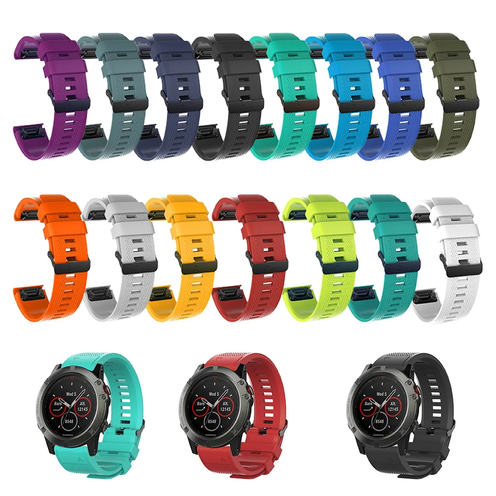 Высокое качество для Garmin Fenix5 5X 5S plus Смарт-часы наручные часы 26 мм 22 мм 20 мм быстросъемный ремешок для наручных часов