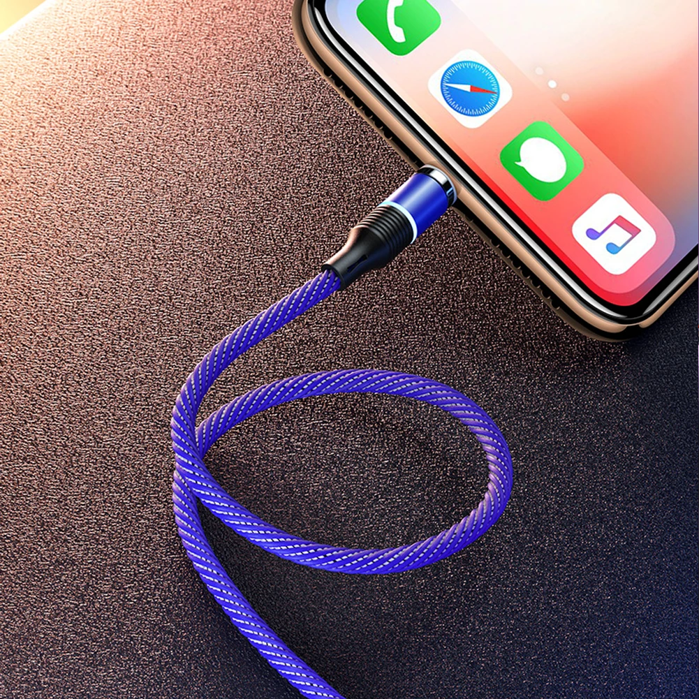 Магнитное зарядное устройство кабель передачи данных Micro usb type C Быстрая зарядка для samsung huawei P30 Pro Android СВЕТОДИОДНЫЙ светильник нейлоновый провод