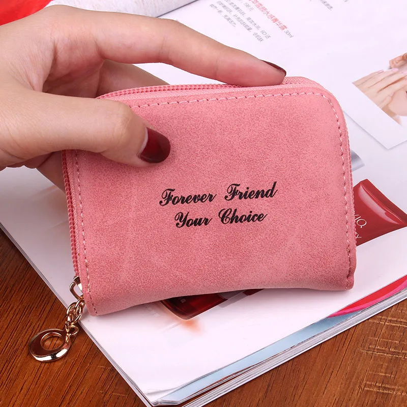 Модный Мини кожаный кошелек для монет сумка с застежкой молнией брелок ключей