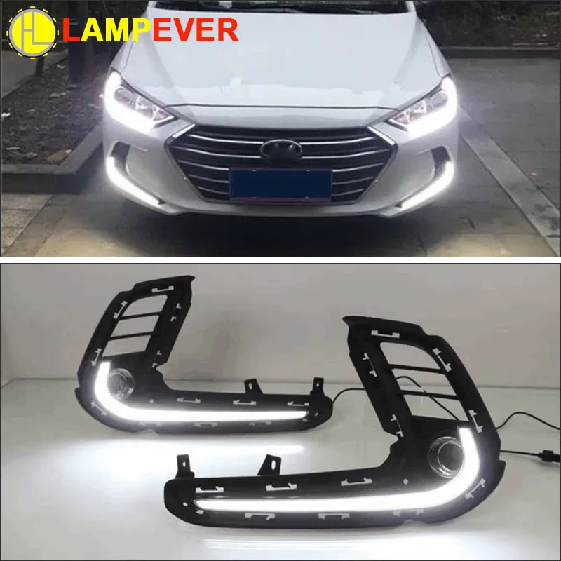 Светодиодные дневные ходовые огни Lampever для Hyundai Elantra 2016 2017 противотуманные фары