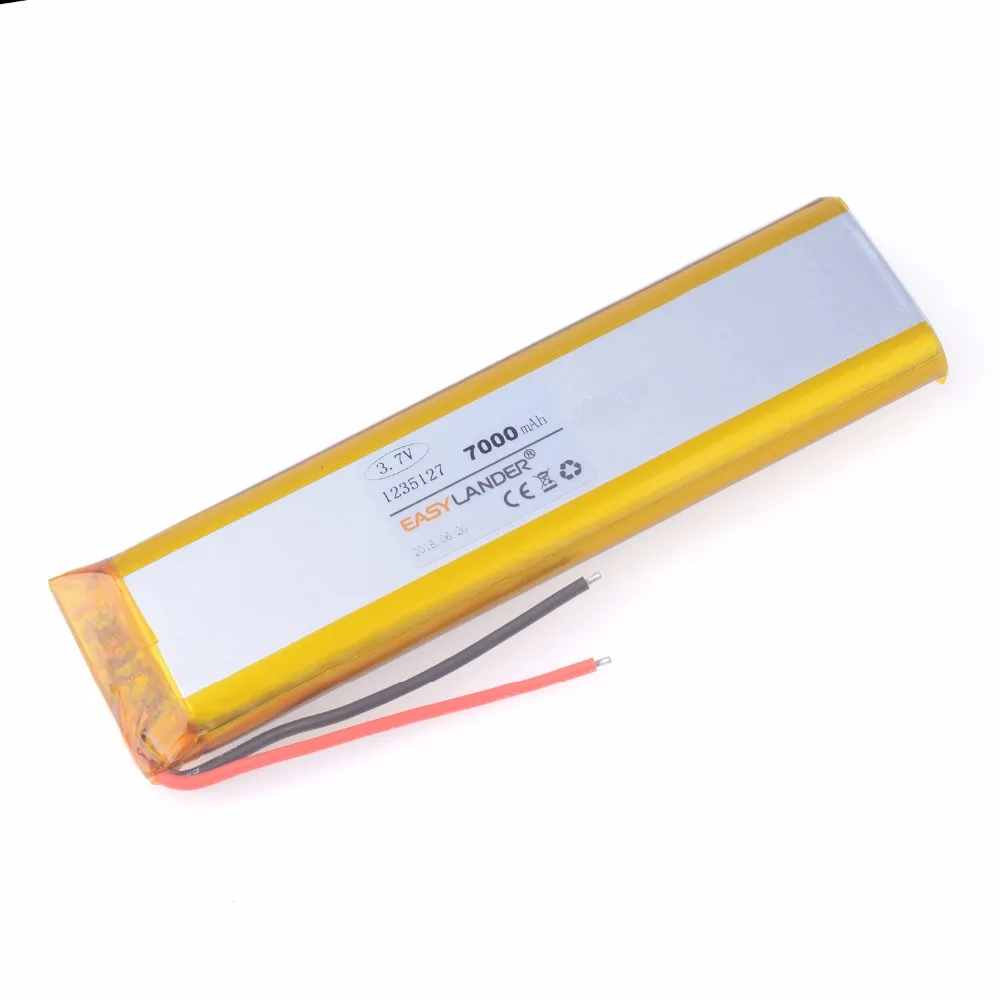 

1235127 3.7V 7000mAh Rechargeable li Polymer Li-ion battery For GPS DVR MP5 Bluetooth Digital Product small toys tools 1235130